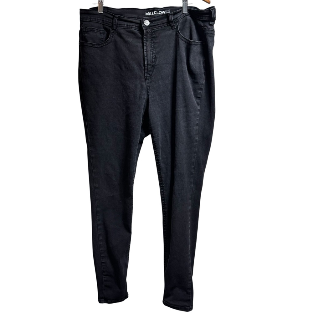 Wallflower Black Skinny Jeans Plus Size 18 Long High Rise Stretch #256‎